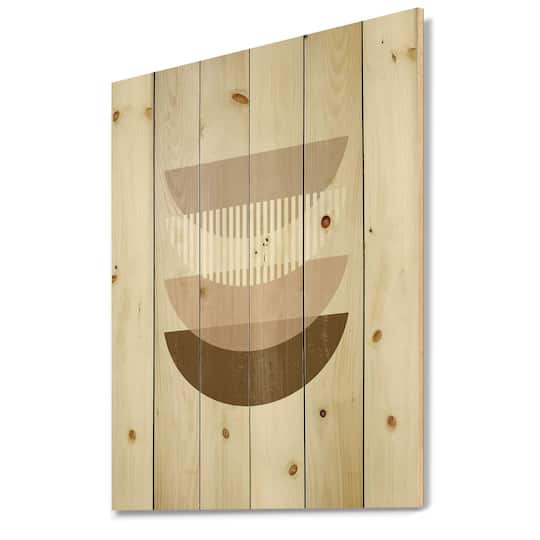 Designart - Abstract Sun Moon Geometric Print III